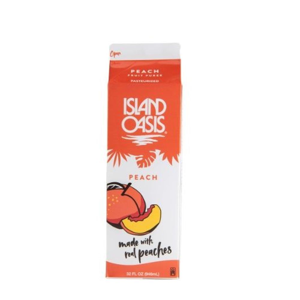 Island Oasis Peach Beverage Mix, 32 Fluid Ounce -- 12 Per Case