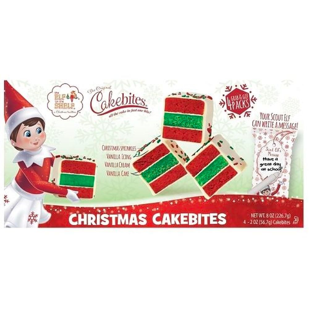 Cakebites Elf On The Shelf Christmas Cakebites - Family Pack, 8 Ounce -- 12 Per Case