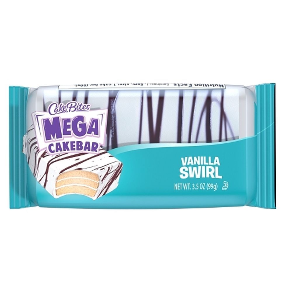 Cakebites Vanilla Swirl Mega Cakebar, 3.5 Ounce -- 96 Per Case