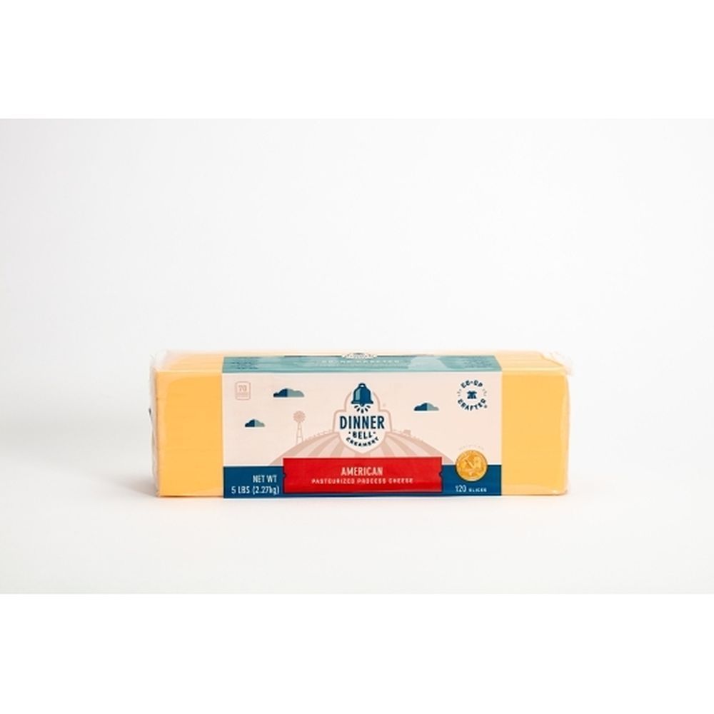 Dinner Bell Horizontal American Yellow Cheese, 20 Pound