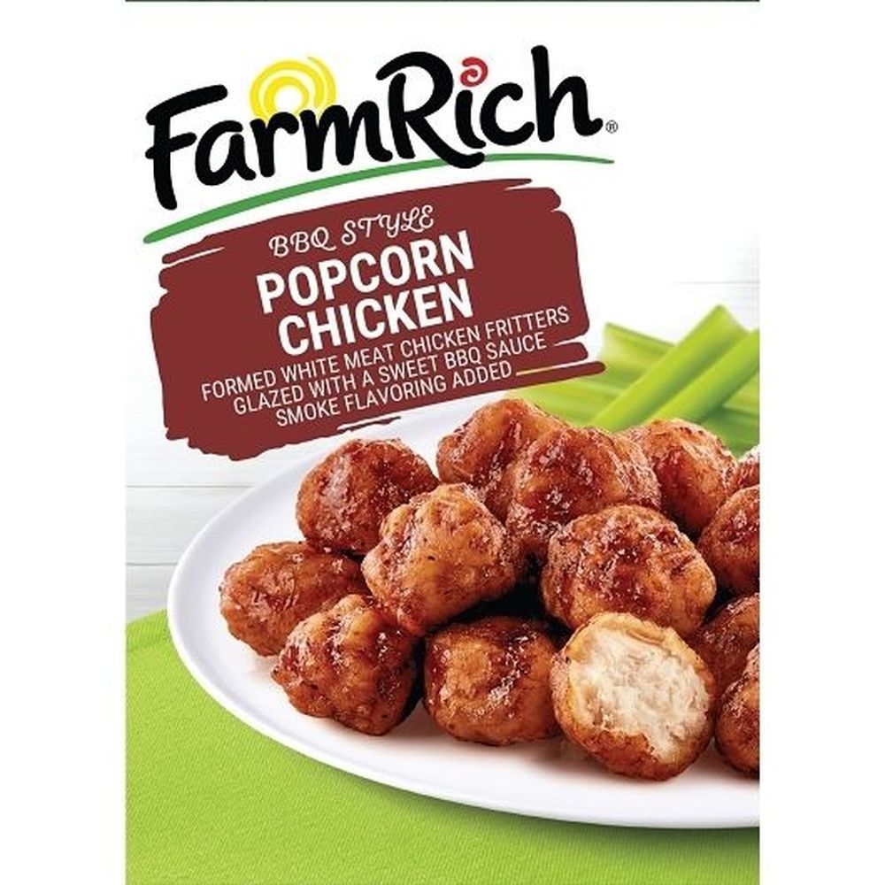 Farm Rich Formed Glazed Bbq Style Sweet Smoke White Meat Popcorn Style Chicken Fritters, 0.5 Pound -- 8 Per Case
