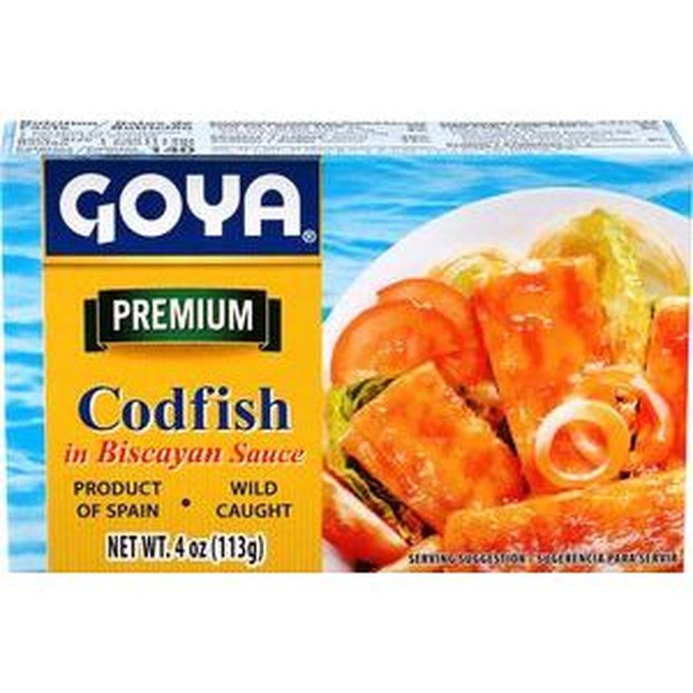 Goya Premium Codfish In Biscayan Sauce, 4 Ounce -- 25 Per Case