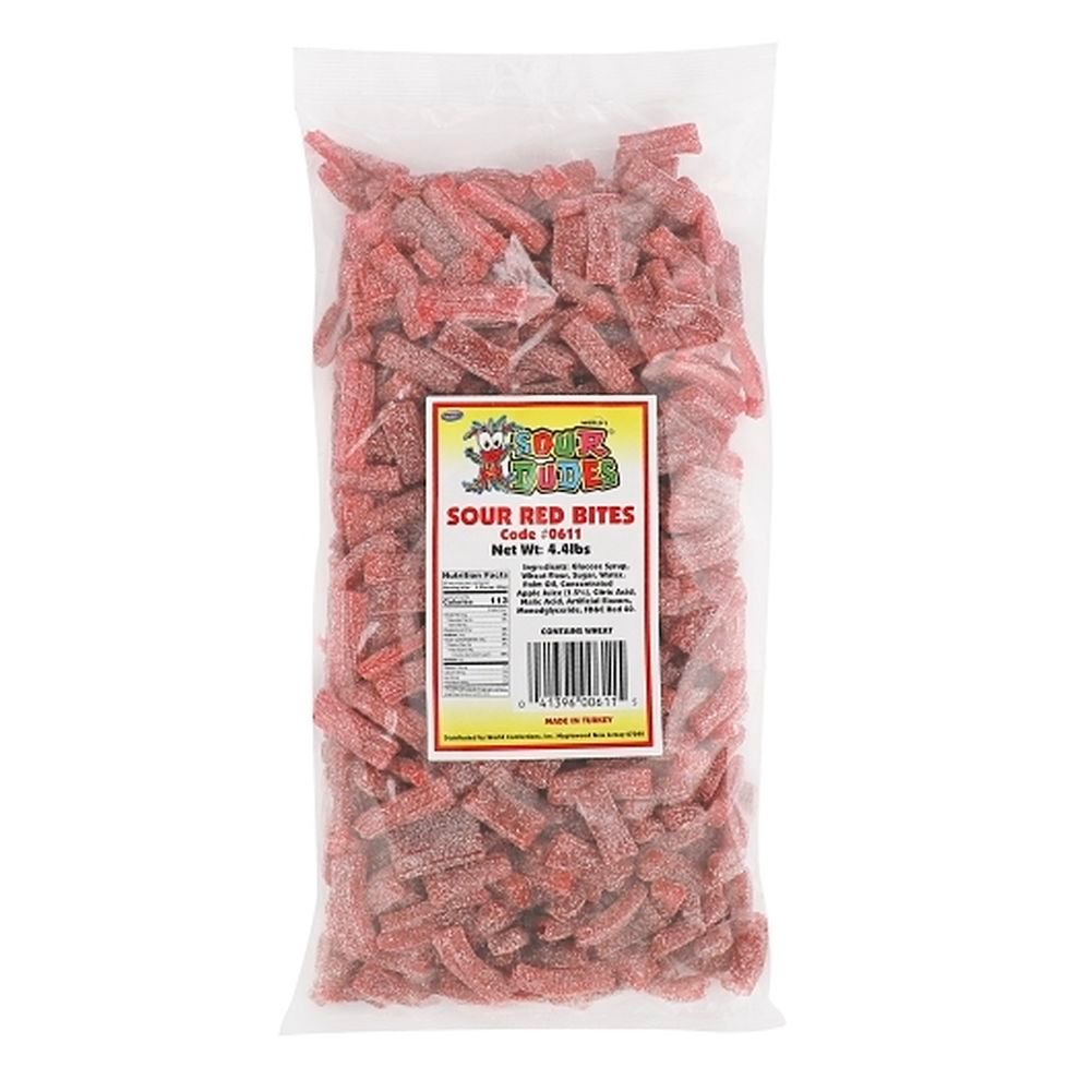 Sour Dudes Red Sour Bites, 4.4 Pound -- 12 Per Case