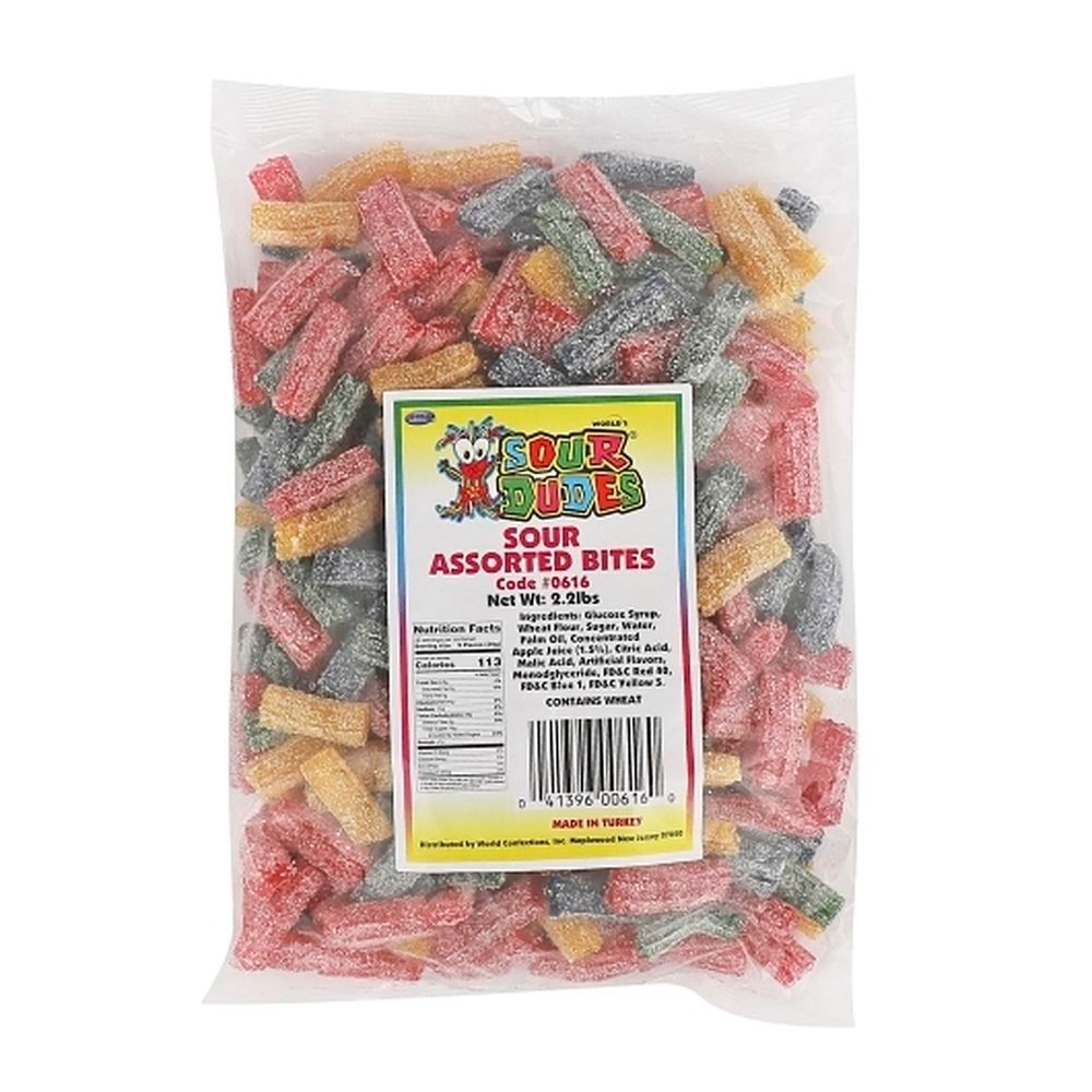Sour Dudes Assorted Sour Bites, 2.2 Pound -- 12 Per Case