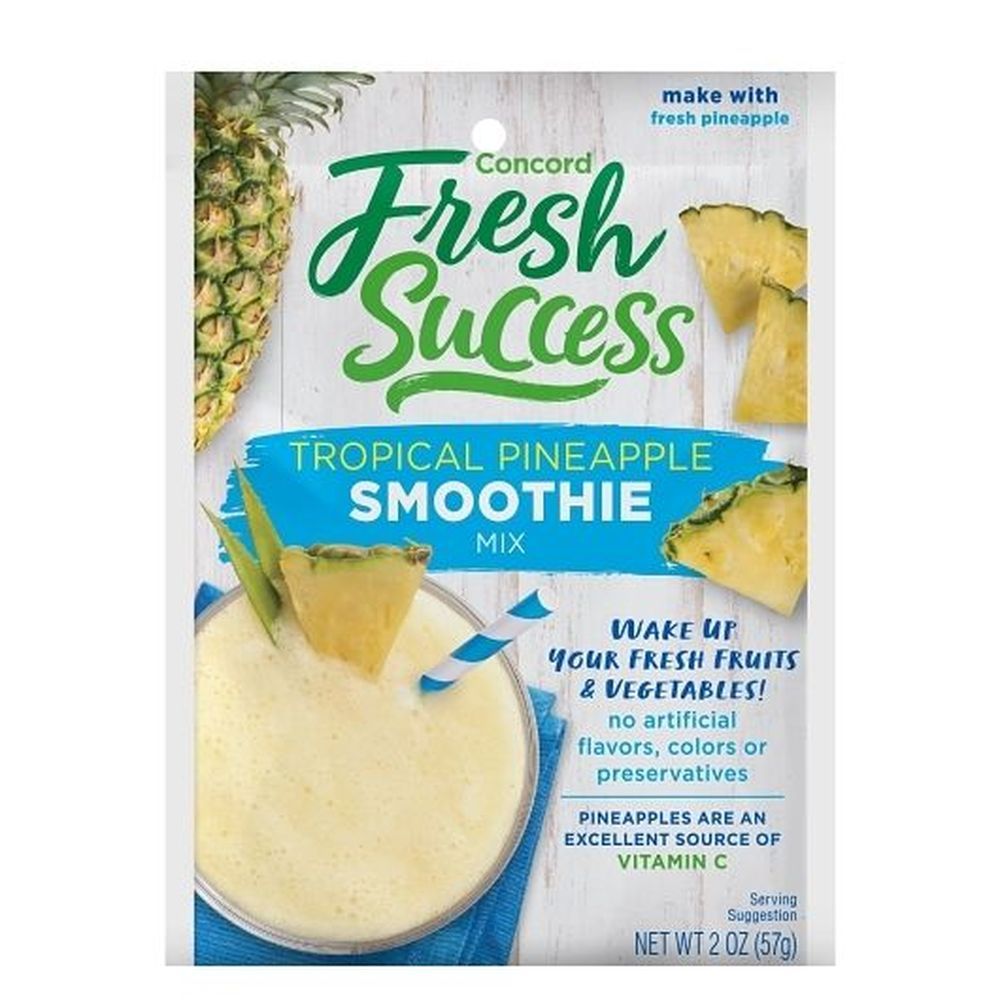 Concord Fresh Success Tropical Pineapple Smoothie Mix, 2 Ounce -- 18 Per Case