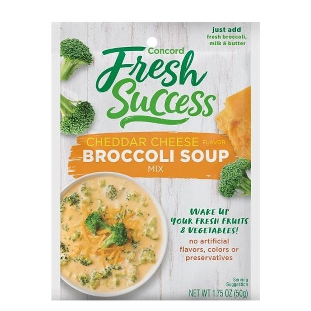 Concord Fresh Success Cheddar Cheese Flavor Broccoli Soup Mix, 1.75 Ounce -- 18 Per Case