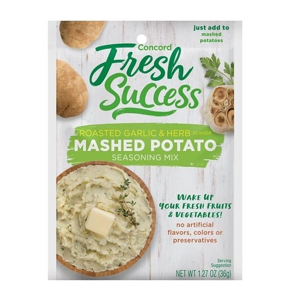 Concord Fresh Success Garlic And Herb Mashed Potato Seasoning Mix, 1.27 Ounce -- 18 Per Case