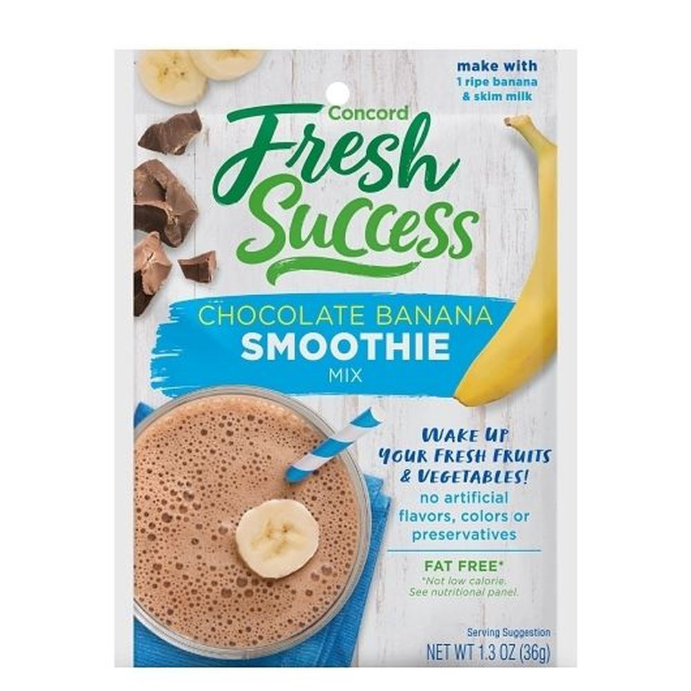 Concord Fresh Success Chocolate Banana Smoothie Mix, 1.3 Ounce -- 18 Per Case