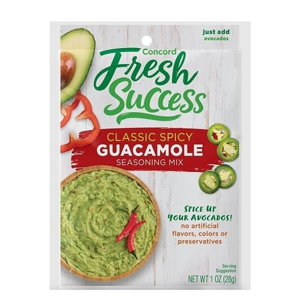 Concord Fresh Success Classic Spicy Guacamole Seasoning Mix, 1 Ounce -- 18 Per Case