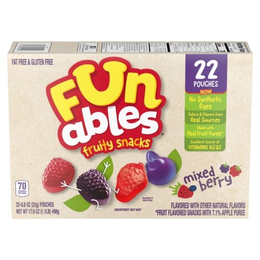 Fruity Snacks Funables Mixed Berry Snacks, 17.6 Ounce -- 5 Per Case