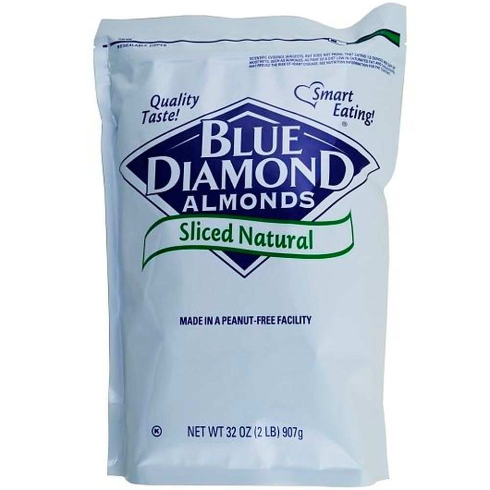 Blue Diamond Sliced Natural Almonds, 32 Ounce -- 4 Per Case