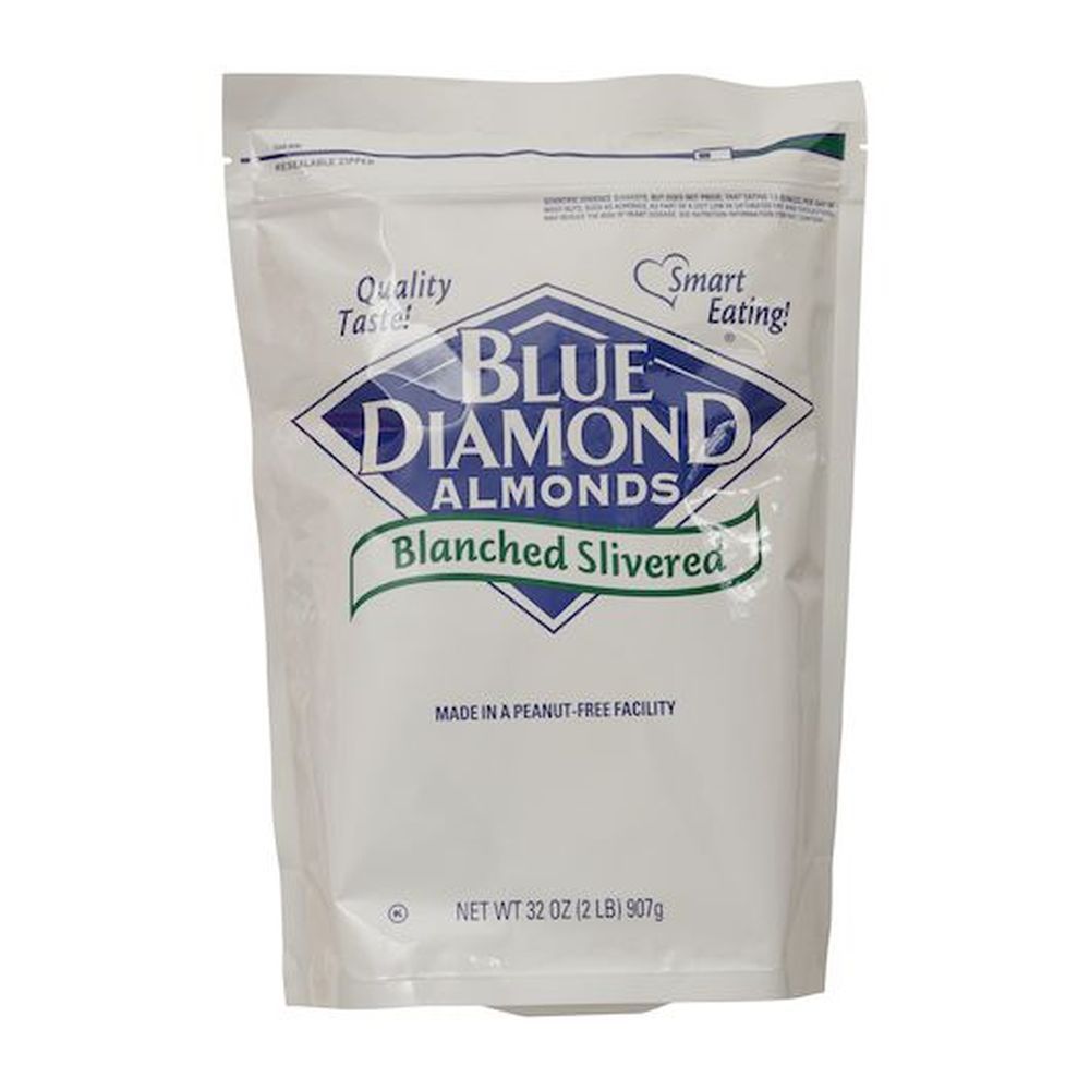 Blue Diamond Blanched Slivered Almonds, 32 Ounce -- 4 Per Case