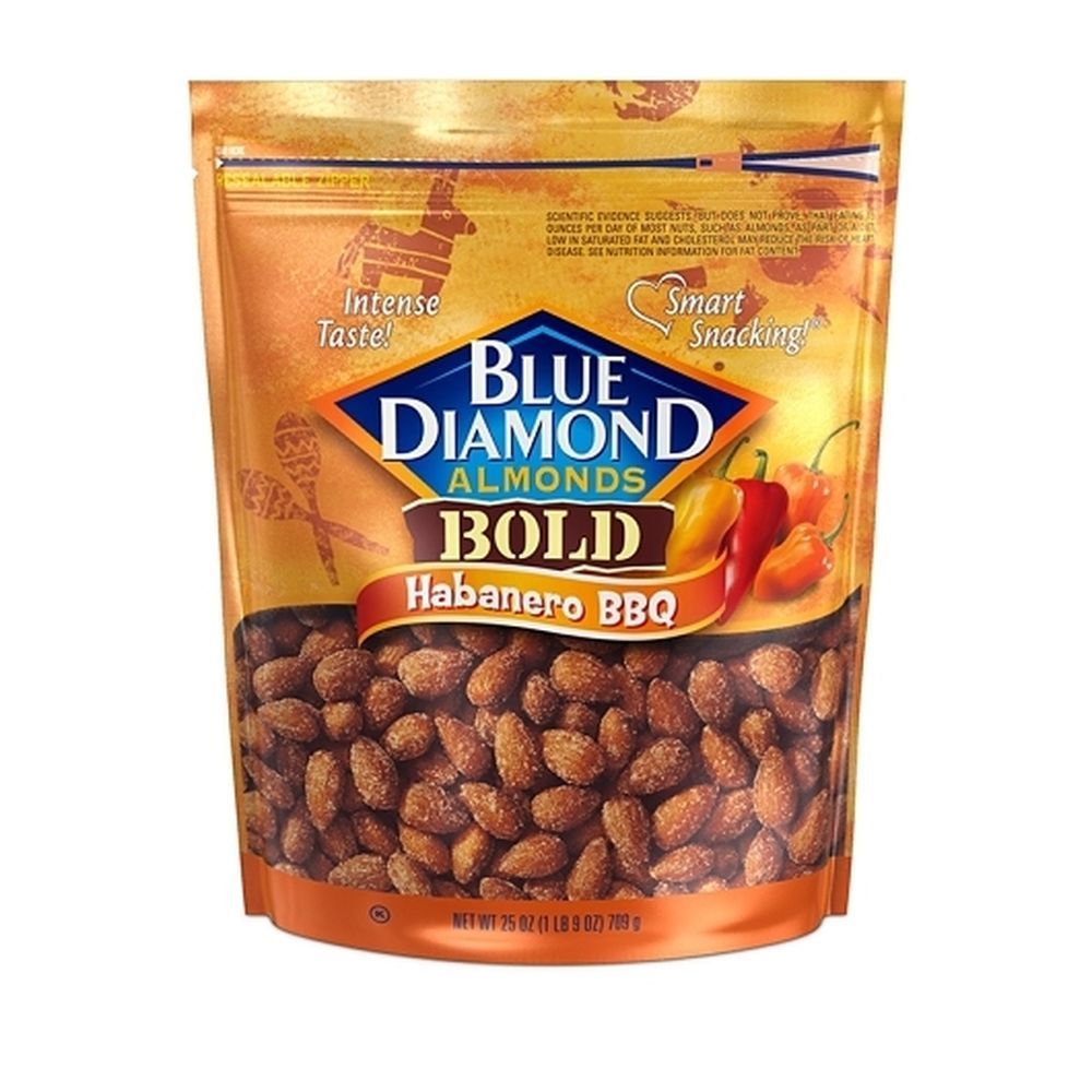 Blue Diamond Bold Habanero Bbq Almonds, 25 Ounce -- 6 Per Case