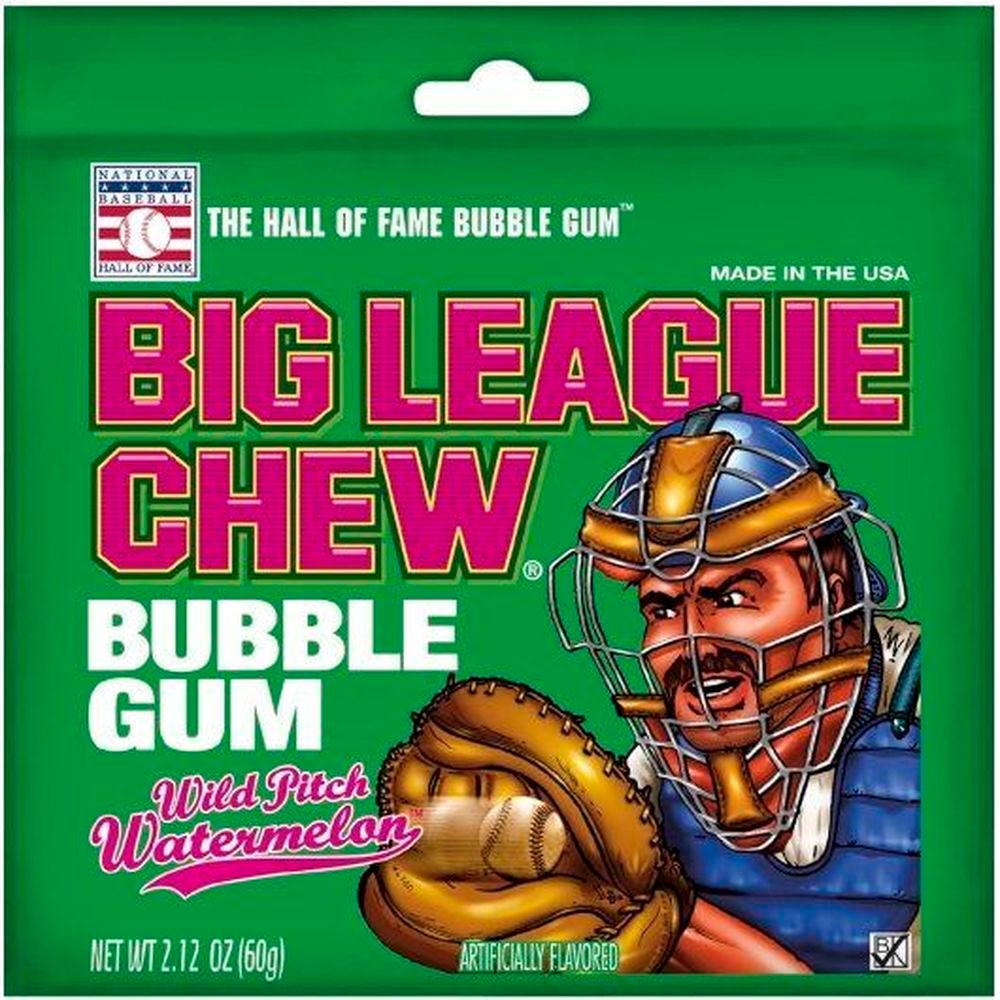 Big League Chew Watermelon Bubble Gum, 2.12 Ounce -- 108 Per Case