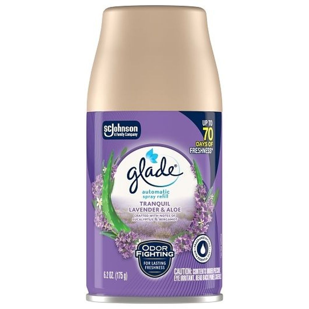 Glade Tranquil Lavender And Aloe Automatic Spray Refill, 6.2 Ounce -- 4 Per Case