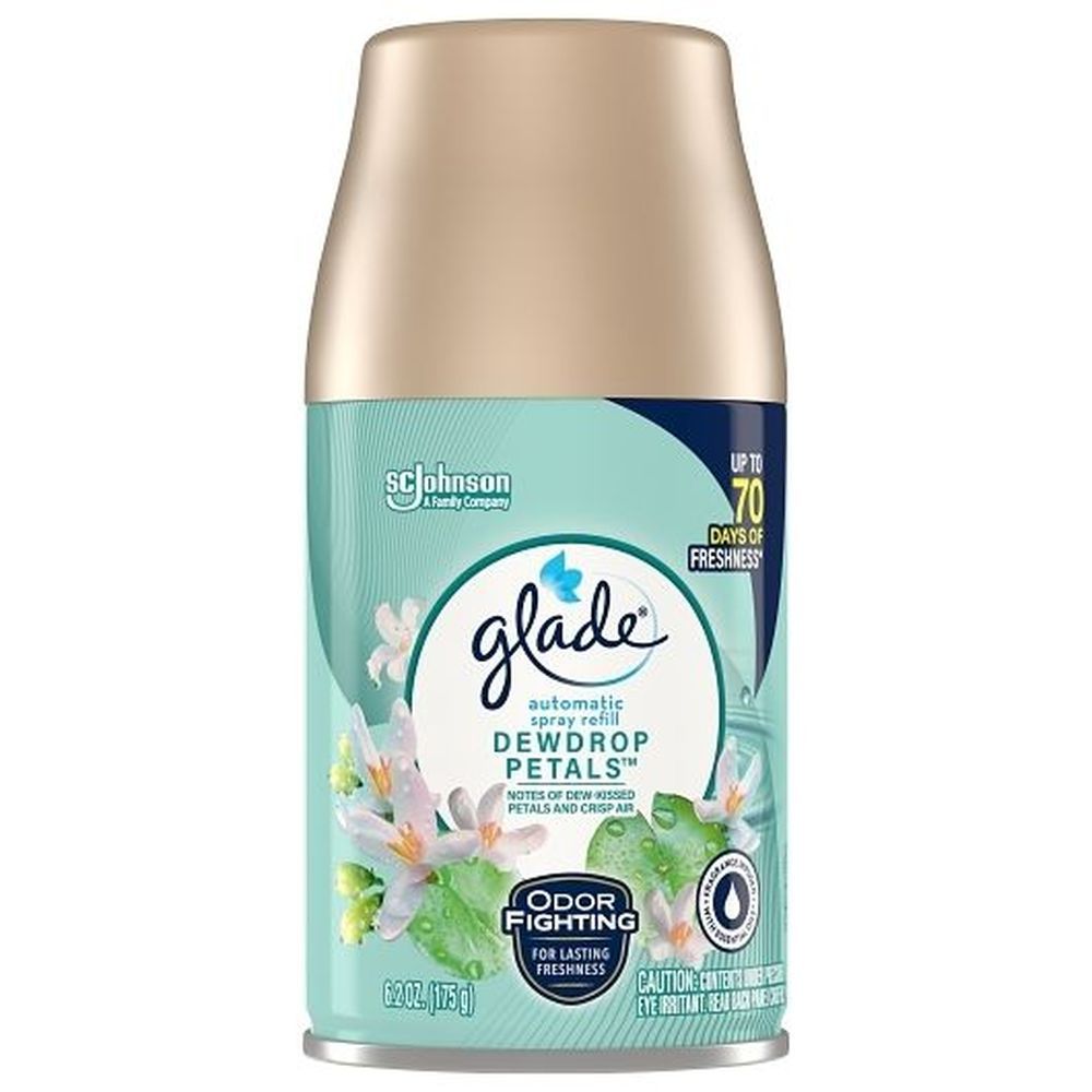 Glade Dewdrop Petals Automatic Spray Refill, 6.2 Ounce -- 4 Per Case