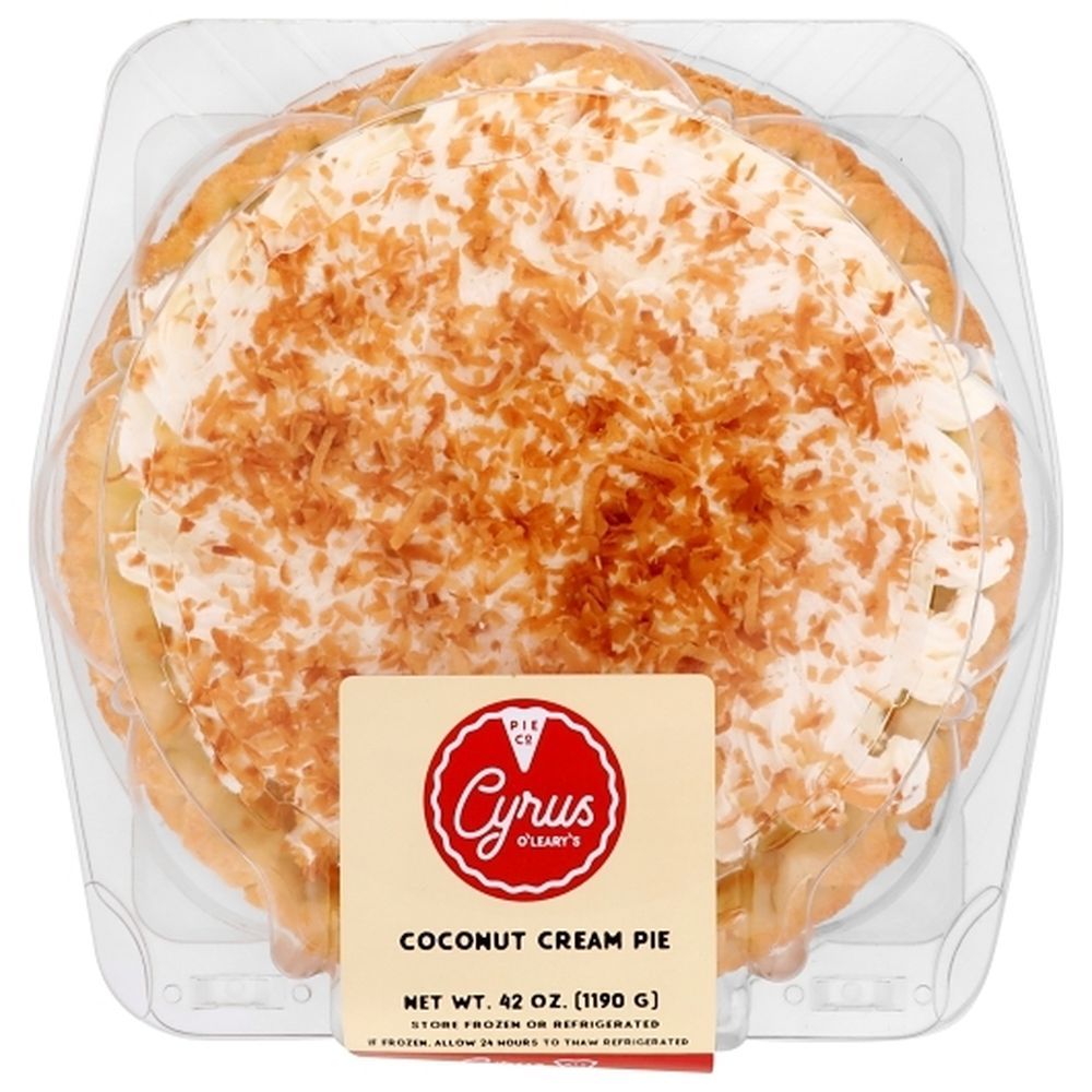 Cyrus O'leary's 9 Inch Topped Coconut Cream Pie, 42 Ounce -- 6 Per Case