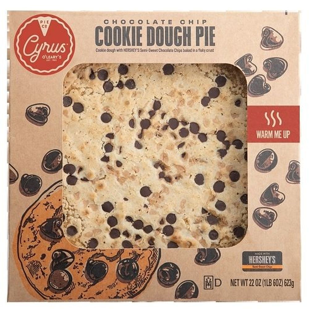 Cyrus O'leary's 8 Inch Pre-baked Chocolate Chip Cookie Dough Pie, 22 Ounce -- 6 Per Case
