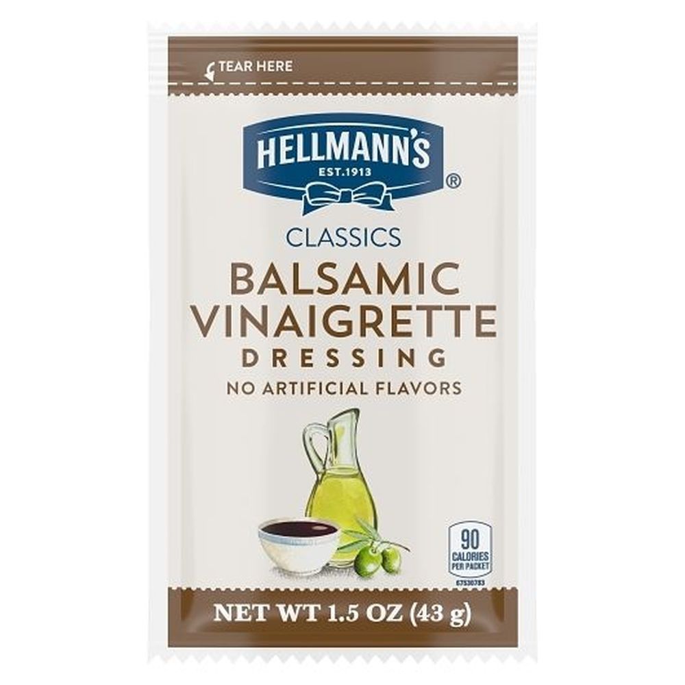Hellmann's Classics Balsamic Vinaigrette Salad Dressing Portion Control Sachets, 1.5 Ounce -- 102 Per Case
