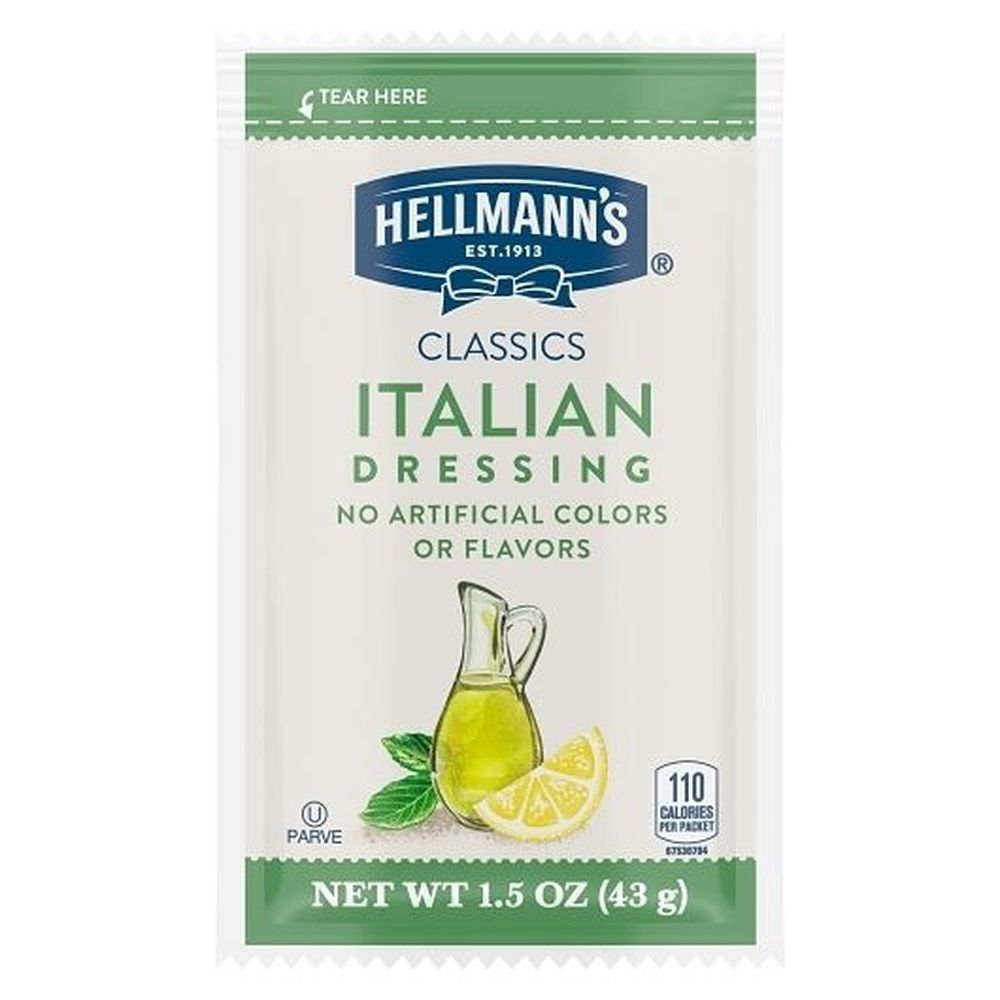 Hellmann's Classics Italian Salad Dressing Portion Control Pack, 1.5 Fluid Ounce -- 102 Per Case