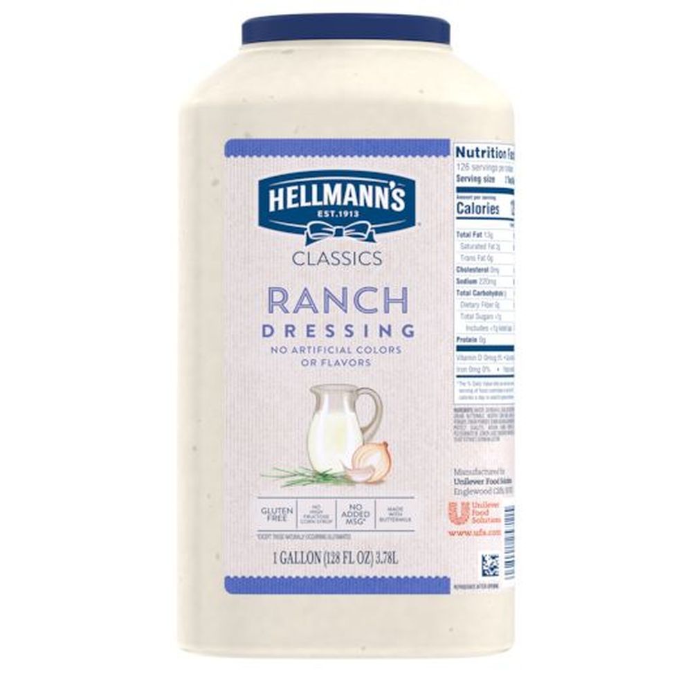Hellmann's Classics Ranch Salad Dressing Jug, 1 Gallon -- 4 Per Case