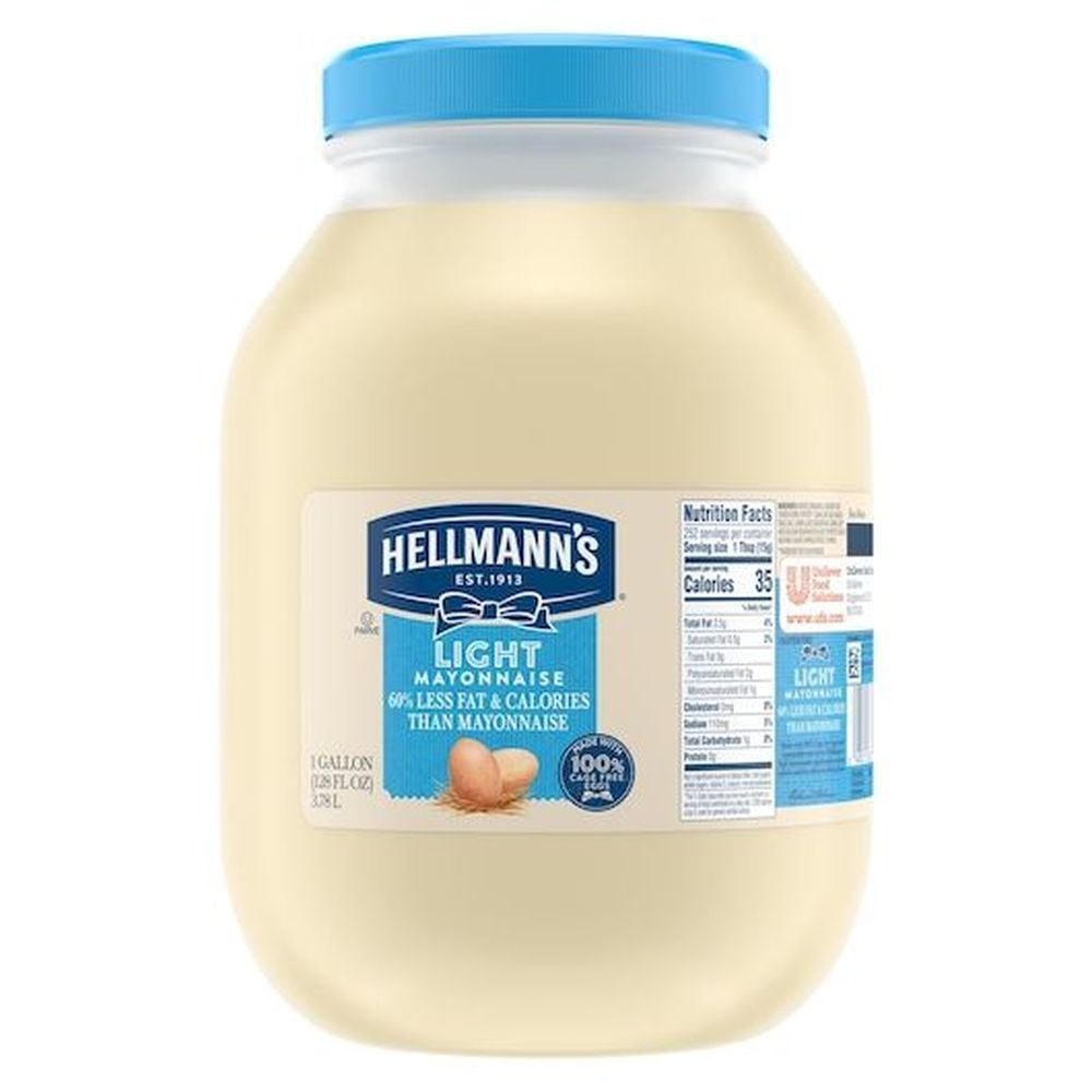 Hellmann's Light Mayonnaise Jar, 1 Gallon -- 4 Per Case