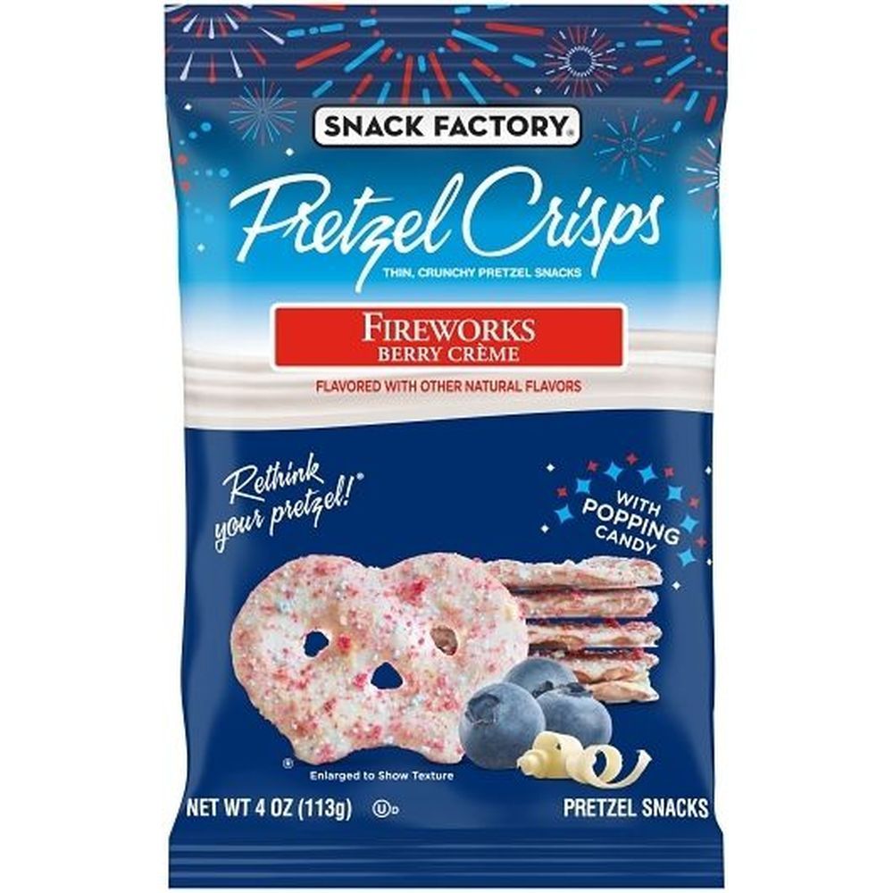 Pretzel Crisps Fireworks Berry Creme Pretzel Crisps, 4 Ounce -- 12 Per Case