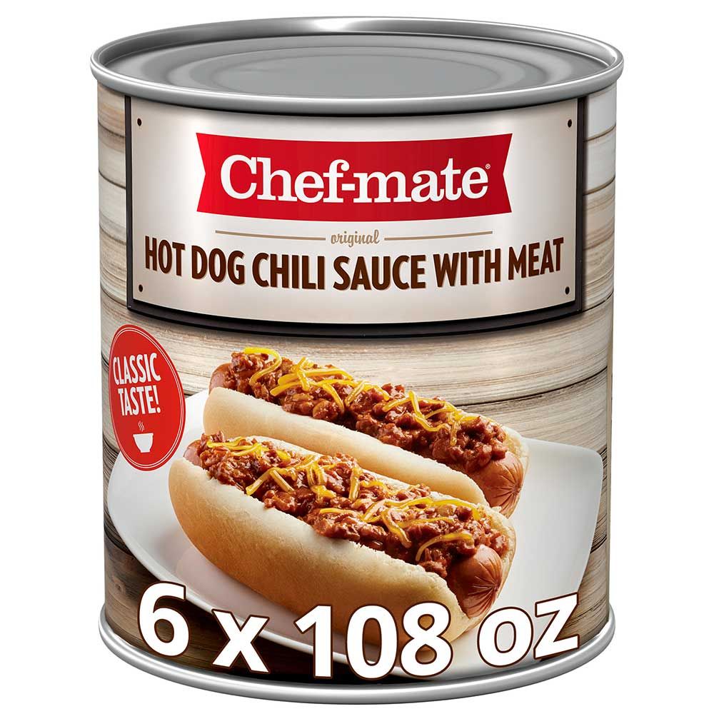 Chef-mate Hot Dog Chili Sauce With Beef, 108 Ounce -- 6 Per Case