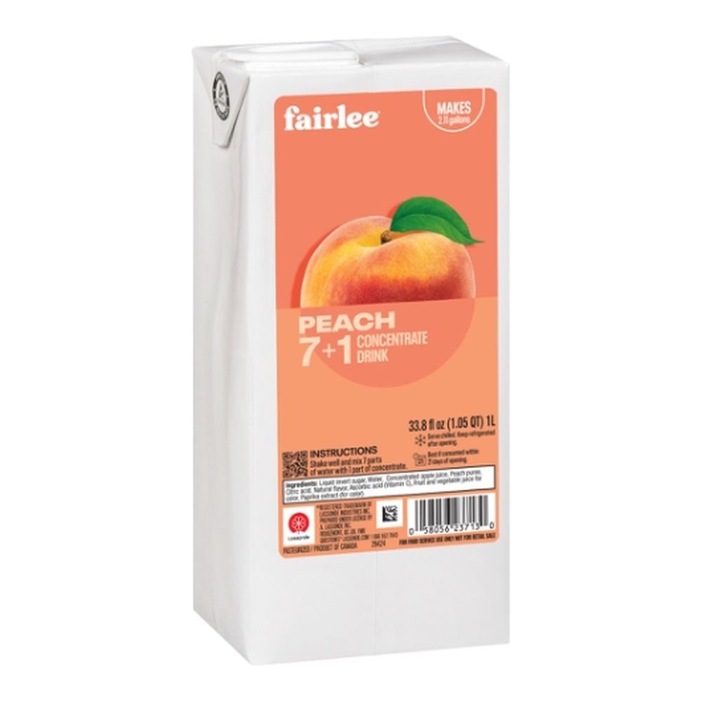Fairlee Peach Iced Tea 7 Plus 1 Concentrate, 33.8 Fluid Ounce -- 12 Per Case