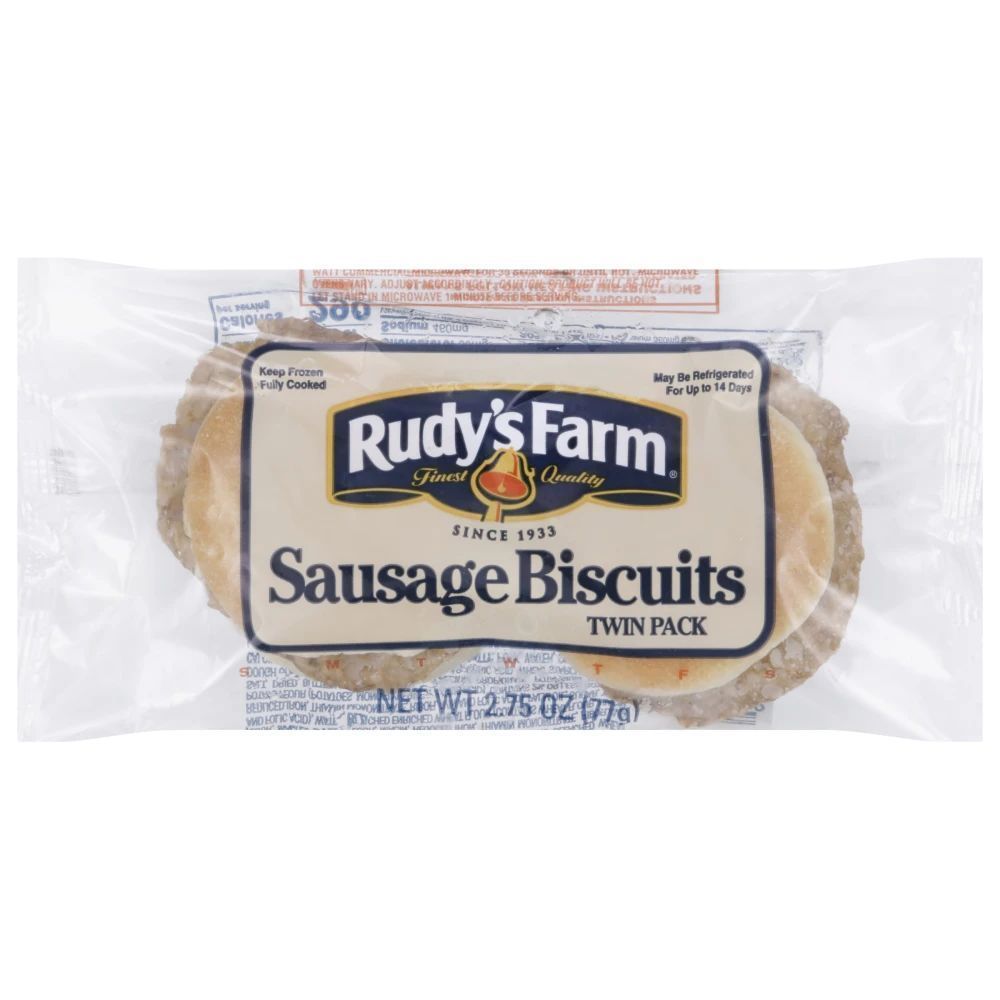 Rudy's Farm Individually Wrapped Sausage Biscuit, 2.75 Ounce -- 60 Per Case