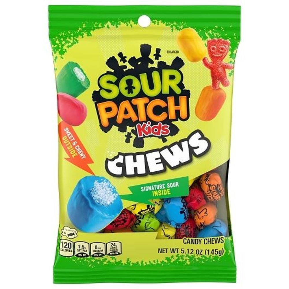 Sour Patch Kids Soft And Chewy Candy - Assorted, 5.12 Ounce Bag -- 12 Per Case