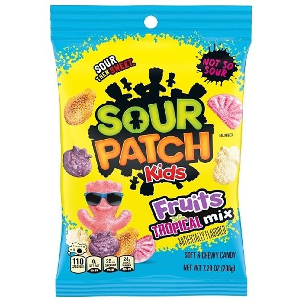 Sour Patch Kids Tropical Fruit Mix Soft And Chewy Candy, 7.28 Ounce -- 12 Per Case