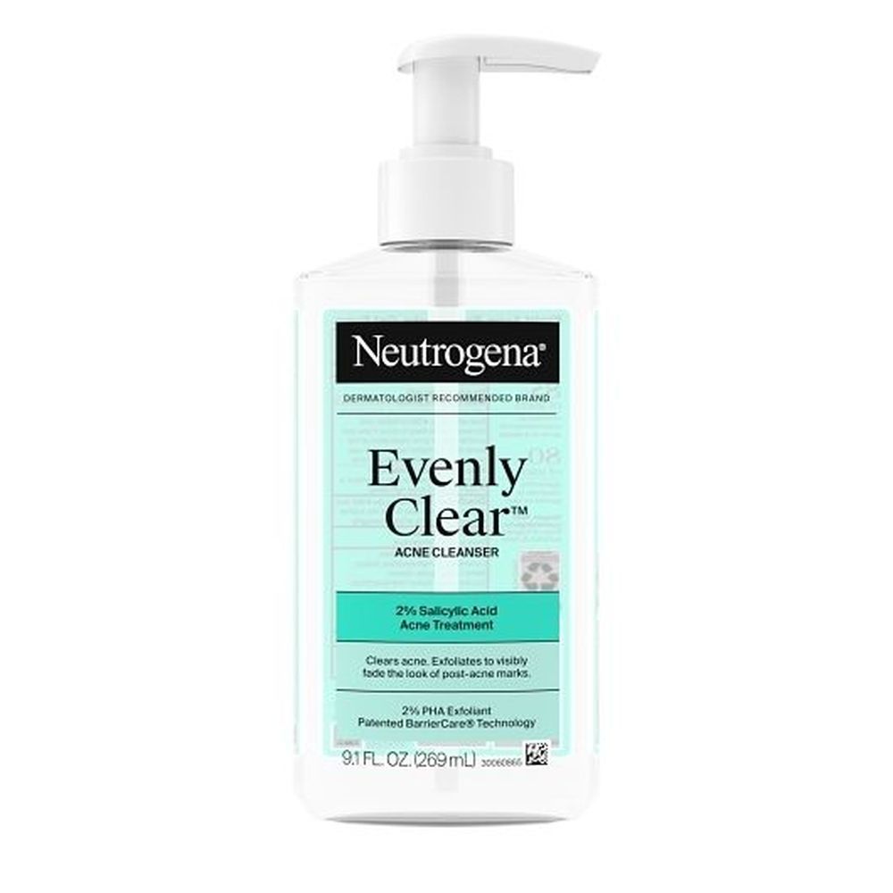 Neutrogena Evenly Clear Acne Cleanser, 9 Fluid Ounce -- 12 Per Case