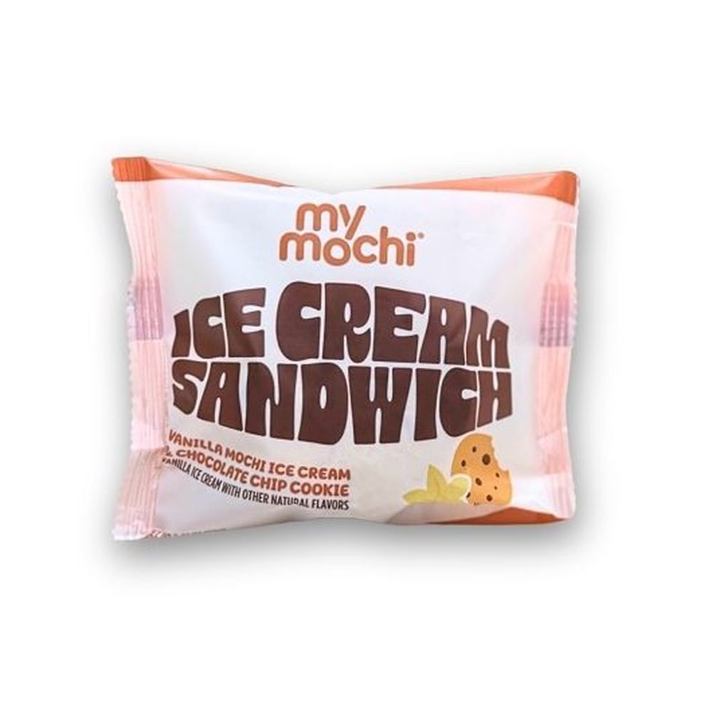 My Mochi Vanilla And Chocolate Chip Cookie Ice Cream Sandwich, 2.43 Ounce -- 36 Per Case