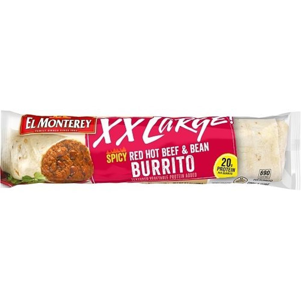 El Monterey Xx Large Spicy Red Hot Beef And Bean Burrito, 9.5 Ounce -- 12 Per Case