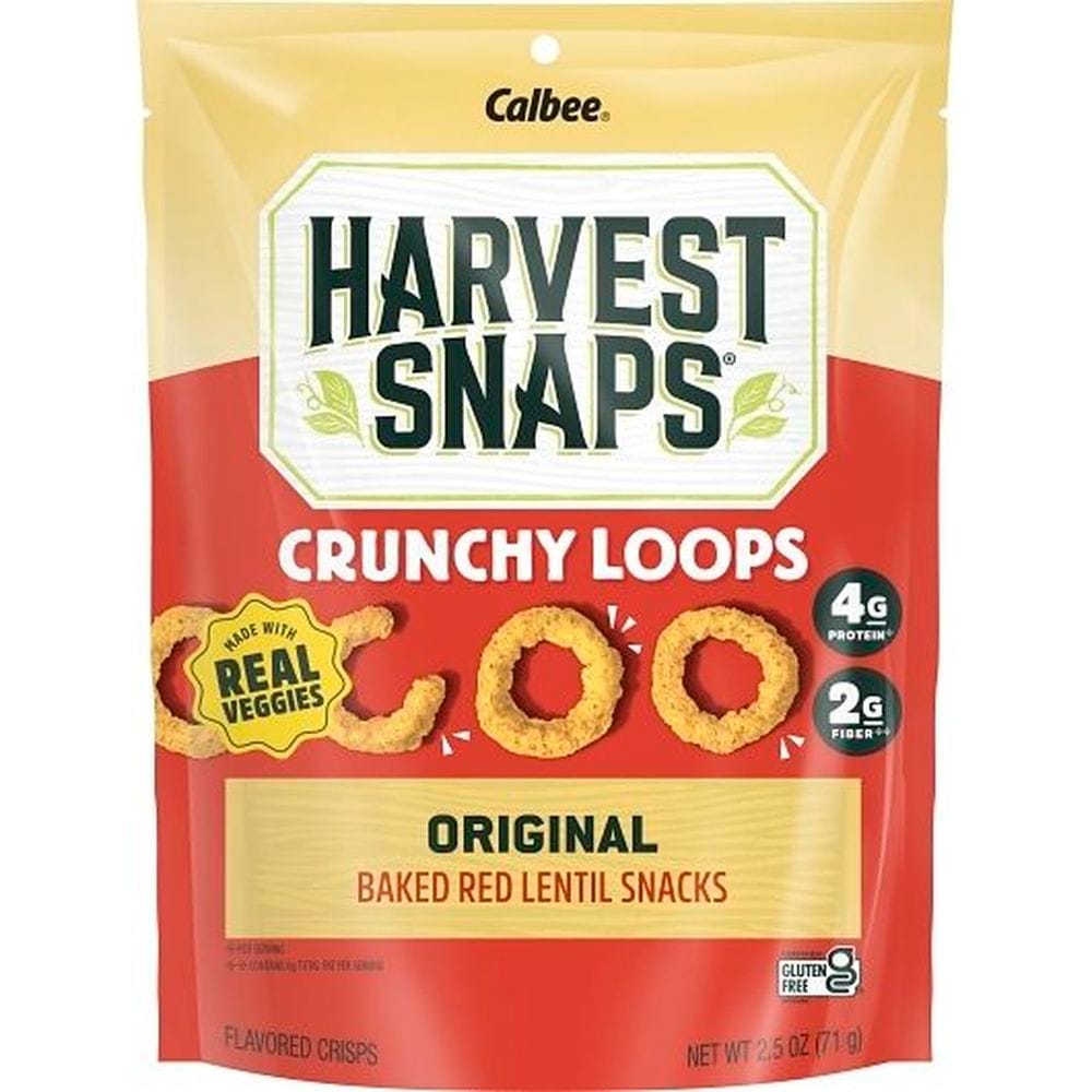 Harvest Snaps Original Red Lentil Crunchy Loops, 2.5 Ounce -- 12 Per Case