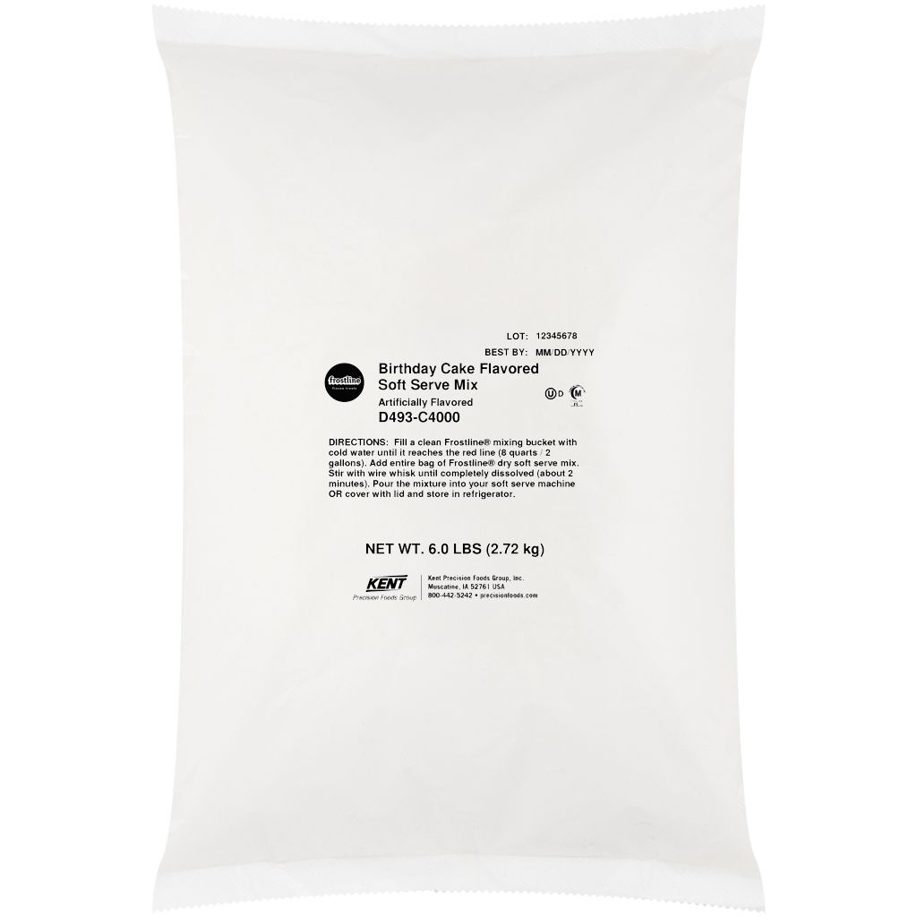 Frostline Birthday Cake Flavored Soft Serve Mix, 6 Pound -- 6 Per Case