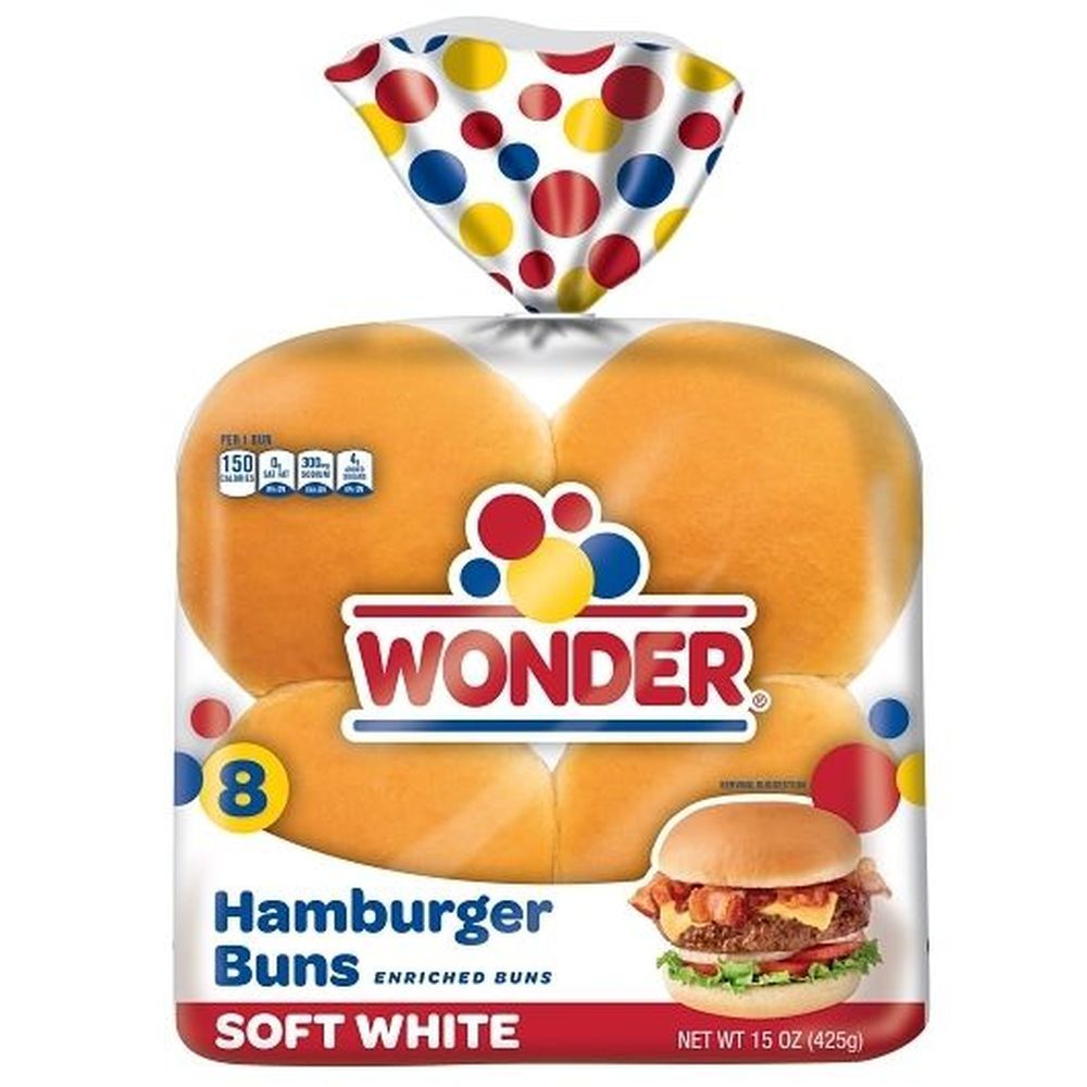 Wonder Classic Hamburger Buns, 15 Ounce -- 8 Per Case