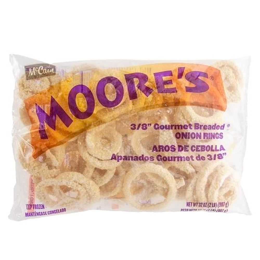 Moore's 3/8 Inch Gourmet Breaded Onion Rings, 2 Pound -- 9 Per Case