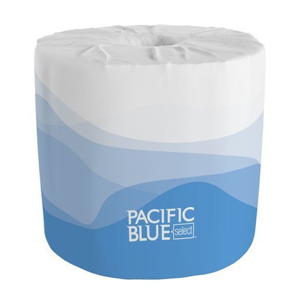 Pacific Blue Basic White Embossed 2 Ply Toilet Paper, 550 Count -- 80 Rolls Per Case