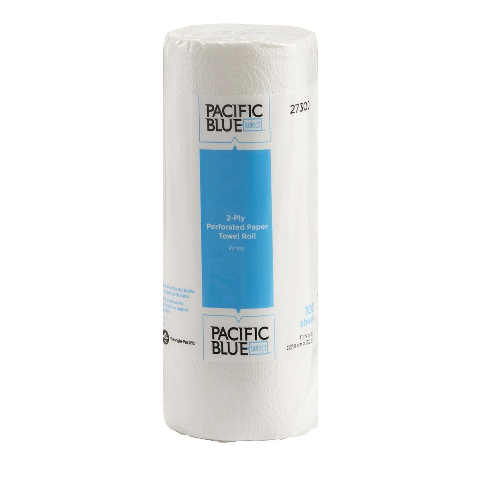 Pacific Blue Select White 2-ply Perforated Paper Towel, 100 Count -- 30 Rolls Per Case