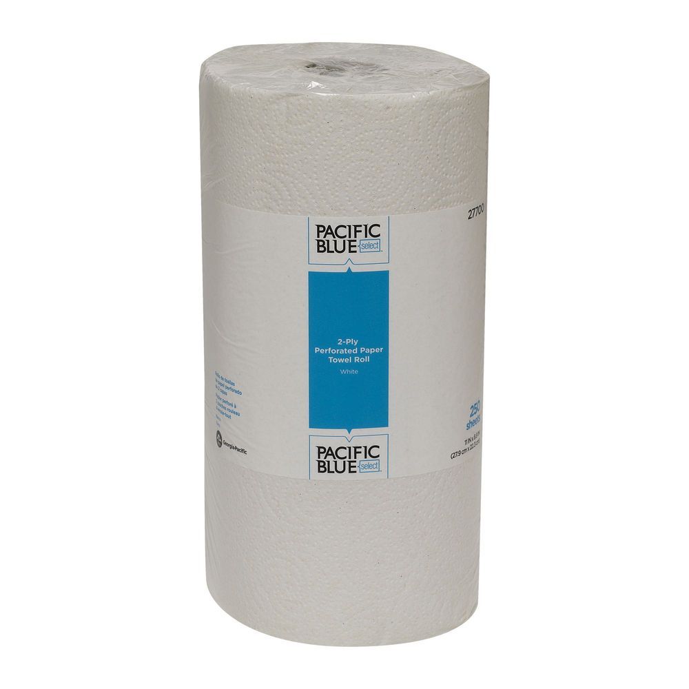Pacific Blue Select White 2-ply Perforated Paper Towel, 250 Count -- 12 Rolls Per Case