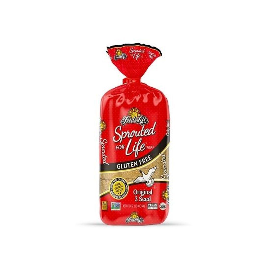 Food For Life Gluten Free Sprouted Original 3 Seed Bread, 24 Ounce -- 6 Per Case