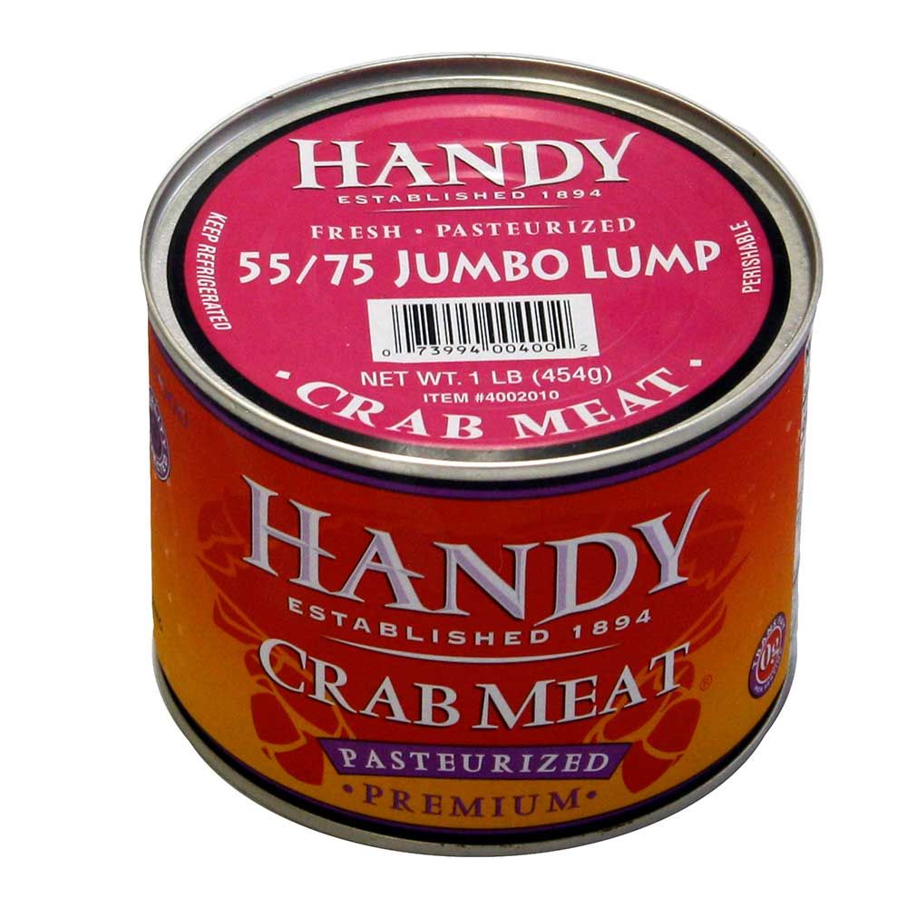 Handy Pelagicus Jumbo Lump Pasteurized Crab Meat, 1 Pound -- 6 Per Case