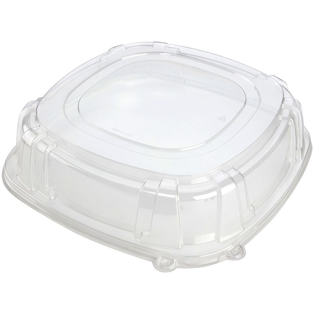 Wna Caterline Contours Flexible Thermoformed Clear Pet Square Dome Lid, 15 Inch -- 25 Per Case