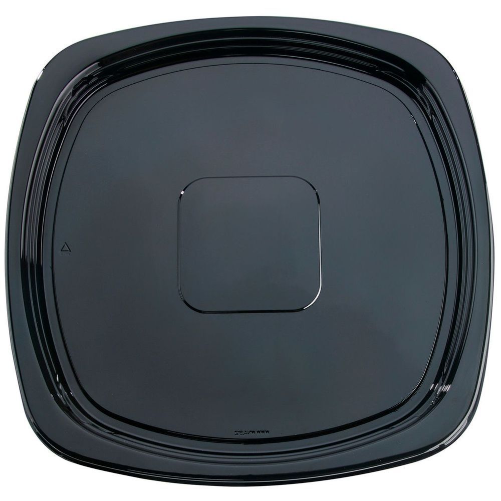 Wna Caterline Contours Flexible Thermoformed Black Pet Square Tray, 17 Inch -- 25 Per Case