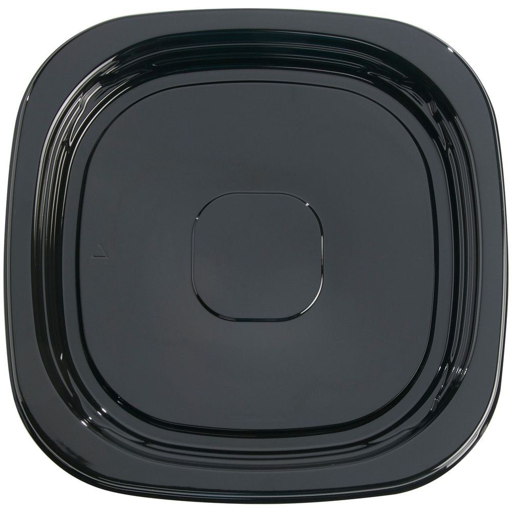 Wna Caterline Contours Flexible Thermoformed Black Pet Square Tray, 11 Inch -- 25 Per Case