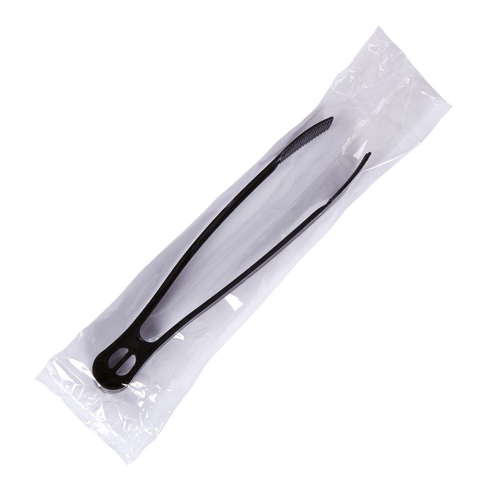 Wna Ecosense Individually Wrapped Number 5 Polypropylene Black Serving Tongs, 9 Inch -- 48 Per Case