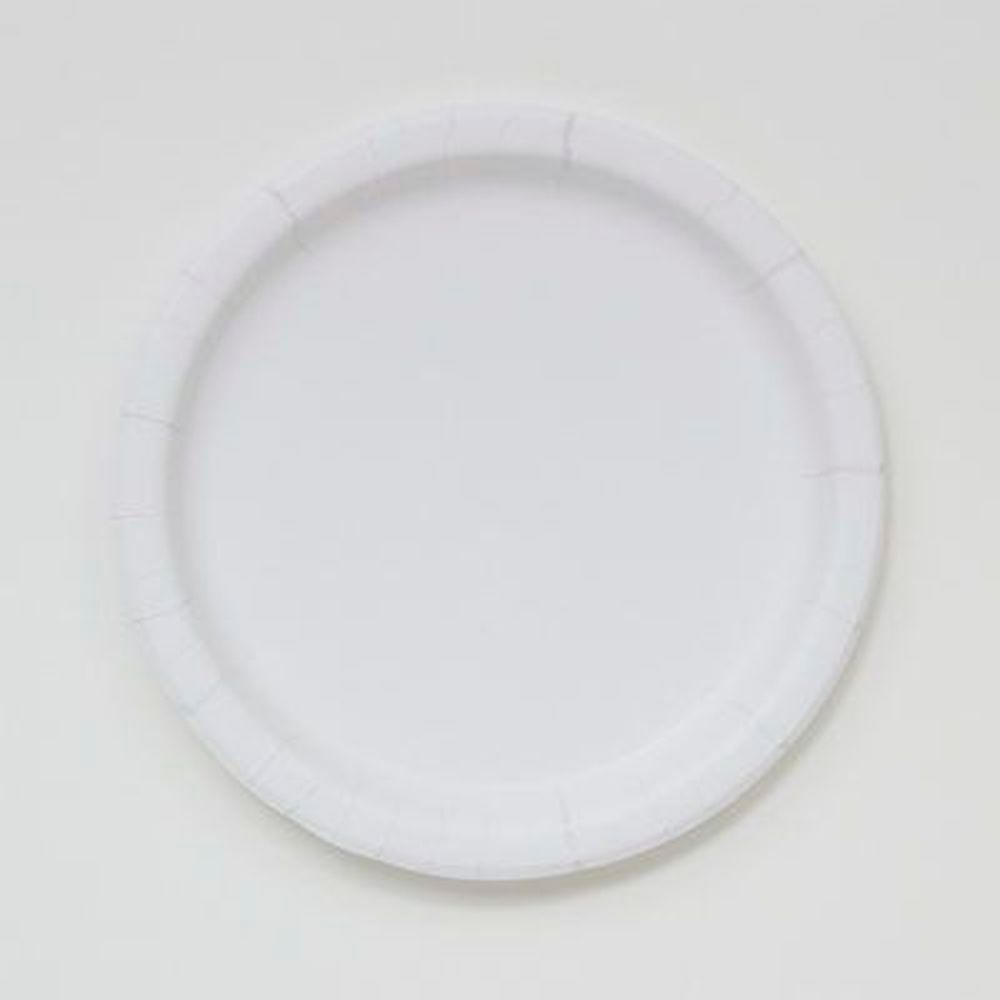 Aspen 14pt Medium Weight White Coated Paper Plate, 7 Inch -- 250 Per Case