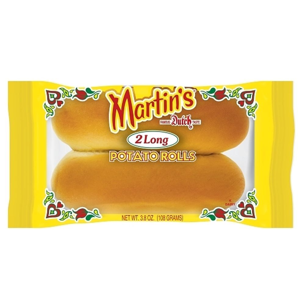 Martin's Long Potato Roll, 2 Count -- 33 Per Case